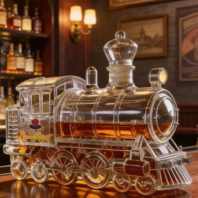 Vintage Steam Train Glass Deca - Vintage Collectible Liquor Bottles review and price