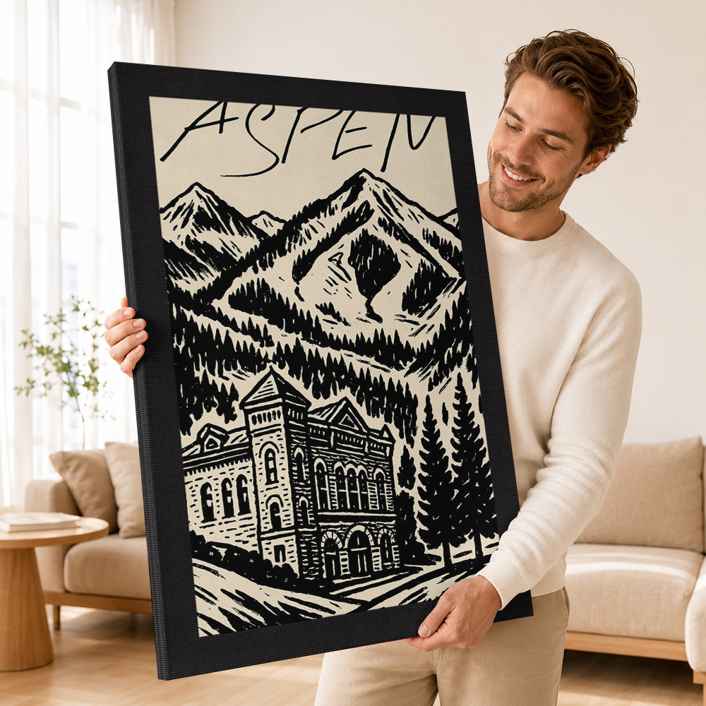 Aspen Vintage Ski Canvas Print - Vintage Collectible Posters review and price